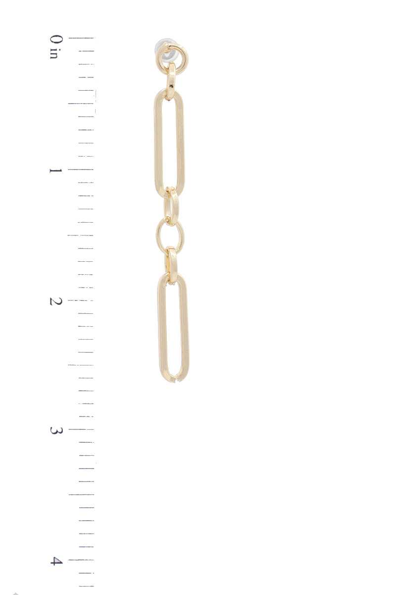 Metal Oval Link Dangle Earring