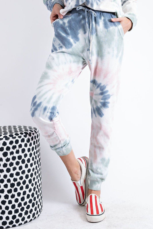 High-Waisted Terry Knit Sweatpants with Pockets