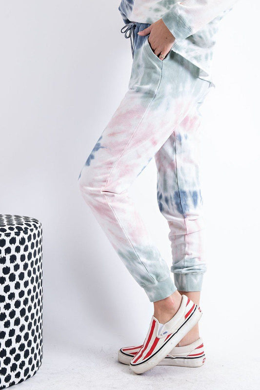 High-Waisted Terry Knit Sweatpants with Pockets